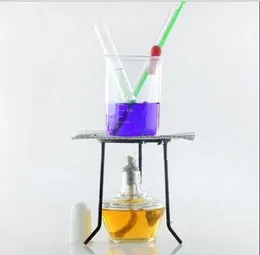 Monopods gratis fraktlaboratoriumutrustning Set Teströrssked Glas Droper Bägare Tripod Stand Glass St Rod Alcohol Lamp