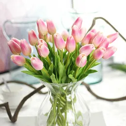 Suszone kwiaty 1PC Tulip Artificial Flower Real Touch Mini Domowa dekoracja ślubna