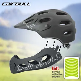Cykelhjälmar Cairbull Full Face Cycling Helmet Man Mountain Sports Safety Bike Hat Woman Mtb Bike Bicyc Hjälm Ljus Integraltformad HKD230626