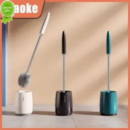 New Wc Accessories Toilet Brush Set Wall Floor Dual Purpos Soft Glue Wc Cleaner Brush Bathroom Long Handle Brush Home No Dead Corner