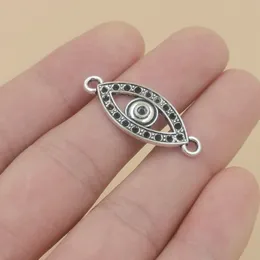 100 Adet Alaşım Göz Charms Nazar Konektörü Charms Nazar Bağlantı Charms DIY Takı Kolye Bilezik El Sanatları A-046 Yapımı için