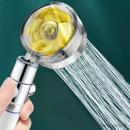 Bathroom Shower Heads Turbo Propeller Shower Head Rainfall High Pressure with Water Saving Massage High Pressure Premium Bathroom Shower Accessary R230627