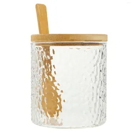 Dinnerware Sets Glass Seasoning Jars Hammer Spice Canister 9X8CM Salt Storage Holder Transparent Container Pot