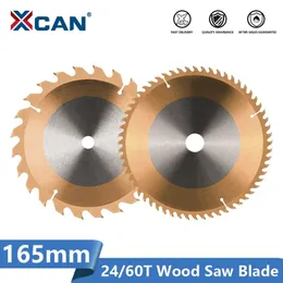 zaagbladen xcan wood saw carbide carbide tippedwood disc 165mm 24t 60t ticnコーティングされたtct circular saw bladewoodworkingツール