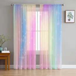 Sheer Curtains Bedroom Sheer Curtains Starlight Rainbow Spots Living Room Kitchen Window Curtains Garden Terrace Balcony Bedroom Sheer Curtains 230626