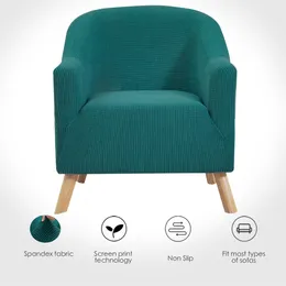 Fodere per sedie Stretch Jacquard Bar Chair Cover Club Arm Chair Slipcover Studio Tub Chair Cover Soggiorno 230627