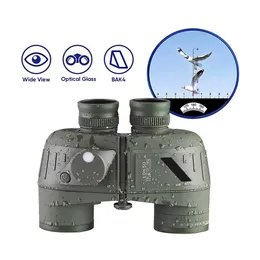 Teleskopkikare Apexel 10x50 Marine Binoculars med Ranginder Compass för jaktbåtfågel Titta på kväve Floating Waterproof HKD230627