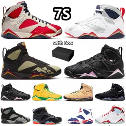Jumpman 7 7s Basketball Shoes Trophy Room New Sheriff in Town Citrus Olive Quai 54 Barely Grape Afrobeats Bordeaux Chambray Hare mens sports sneakers with box