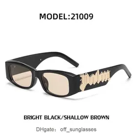 نظارات شمسية ريترو بإطار صغير للنساء بتصميم لوحة راقية بأحرف من زوايا النخيل ، نظارات ريترو مخصصة للرجال 4G2D
