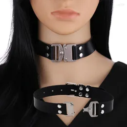 Choker Harajuku Eye-Splice Buckle Necklace PUレザーコスプレアニメネックレスカラーゴシックジュエリーギフト