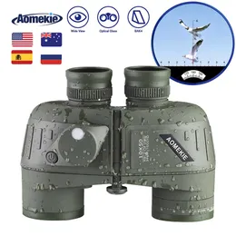 Telescope Binoculars 10X50 High Power Binoculars with Ranginder Compass for Hunting Boating Bird Watching Nitrogen Floating Waterproof HKD230627