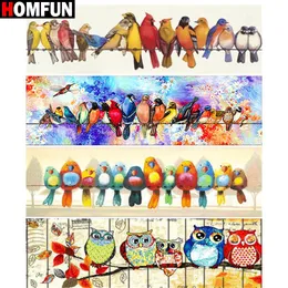 Stitch Homfun Diamond Painting Full Square/Round Drill 5D DIY "Animal Bird Owl" Borderyer Rhinestone Cross Decor Presente