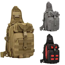 Multifunktionspåsar Högkvalitativa armé Militär Taktiska korsbodisar Utomhus Sports Fiskeutrustning axelväska unisex multifunktion Tote Chest Bagshkd230627