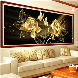 Stitch Huacan 5d Diy Diamond Painting Full/Round Flower Diamonds Kit Kit Decorations Rose Regalo per la casa