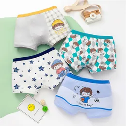 Panties 4pcs lot Boys' Briefs Cotton Underwear Cartoon Shorts Football Skateboard Children's Innerwear Panti Boxers for Boys 230626