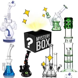 Курительные трубки Кальяны Mystery Surprise Blined Box Mti Styles Пьянящий толстый стеклянный стакан Бонг Recycler Бонги Большие для доставки на дом Dhrpn Лучшее качество