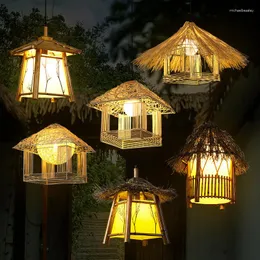 Pendant Lamps Small House Bamboo Chandelier Art Retro Restaurant Southeast Asian People's Ancient Style Tea Room Lamp