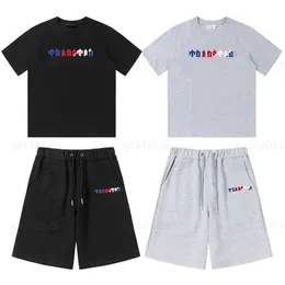 Trapstar Trade Crest Suit Summer Designer Shirt Sets модные буквы печать повседневную спортивную одежду