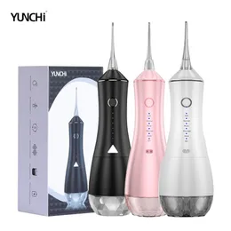 Other Oral Hygiene YUNCHI Electric Oral Irrigator Portable Dental Water Flosser USB Rechargeable Teeth Whitening Cleaner 4 Jet 300ML 110psi IPX7 230626