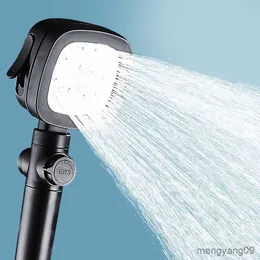 Bathroom Shower Heads Modes Adjustable Shower Head High Pressure Water Saving One-Key Stop Hold Spray Nozzle Modern Bathroom Accessories R230627