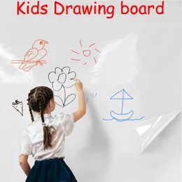 Whiteboards Transparent SelfAdhesive Dry Erase Board Kid Drawing Board Paint Board Glass Desk Clear Film Wall Sticker Meeting Writing Board