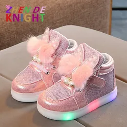 Sneakers Size 21 30 Children's Led Girls Glowing Kids Shoes for Luminous Baby Kid with Backlight Sole 230626