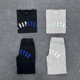 Herres designer spårar t shirt sport set brev broderi sommar mode bomull topp tee korta ärm i dragkärlshorts