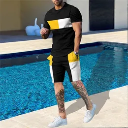 Męskie dresy 3D Printed T Shirt Shorts Sportswear Men Tracksuit Odzież Man Overized Jogger Casual Set Y2K Summer Streetwear Suit 230627