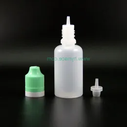30 ml 100 Teile/los Kunststoff-Tropfflasche mit doppeltem, manipulationssicheren, kindersicheren Verschluss für E-Zigaretten