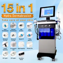 15 In 1 Hydra Dermabrasion RF LED Licht SPA Wasser Dermabrasion Maschine Haut Reinigung Wasser Sauerstoff Jet Hydro Diamant Peeling Gesichts Schönheit Gerät