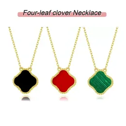 Designer jewelry 4/four leaf clover necklace gold necklaces women luxury 18K gold agate shell mother of pearl high quality fashion gift