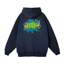 Дизайнерский рисунок смайливый лицо Man Brand Drawdrew hoodie Print Print Man Женская пара роскошная капюшона весенняя тренд с длинным рукавом t 7873