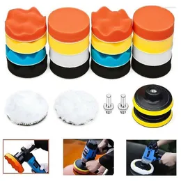 Vehicle Protectants 22Pcs/set Car Polishing Sponge Kit 3inch Buffing Pad With M10 Thread Wool Wheel Adapter Wash Auto Detailing Cleaning