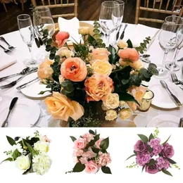 Fiori decorativi Fancy Multicolor Long Lasting Candeliere da tavolo Fiore artificiale Rose Holiday Decoration Plant