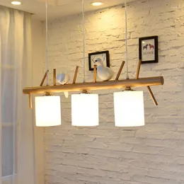Pendelleuchten Lampe Led Kunst Kronleuchter Licht Massivholz Esszimmer Küche Nordic Moderne Wohnzimmer Kreative Vogel Hause Decke
