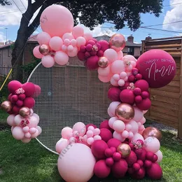 Inne imprezy imprezowe 121PCS Macaron Pink Balon Garland Arch Zestaw Rose Gold Balloony Weddne Przyjęcie Urodzinowe Dekorowanie Baby Shower Arch Zestek imprezowy 230628