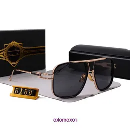 Óculos de sol vintage quadrados femininos óculos de sol de designer de moda tons de luxo armação dourada UV400 mach one DITA DMBP