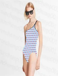 بكتف واحد ملابس النساء مصمم مثير ملابس السباحة التخسيس ضيق قطعة واحدة لباس سباحة عطلة الشاطئ البيكينيات 1006504