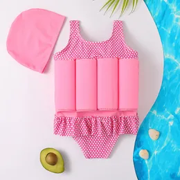 Twopieces Dziewczyny Float Różowy maluch Różowy maluch pływający strój kąpielowy Wyjmowany pływalność Baby Boys Summer Swimming Suit 25y 230628