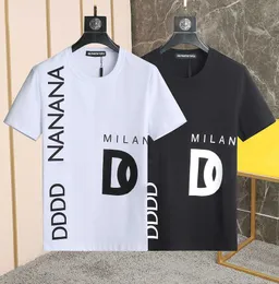 DSQファントムタートルメンズデザイナーTシャツイタリアンミランファッションプリントTシャツ夏の黒い白いTシャツヒップホップストリートウェア100％コットントップスプラス卸売FA