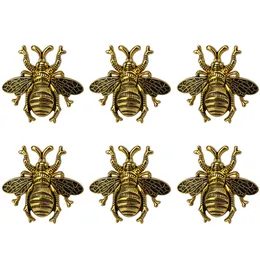 Pierścienie ręczniki 6 szt. Loska serwetka miodowa pszczoła Pierścień Wedding Serviette Holder Eco Ekologiczny metalowy dom do jadalni 230627