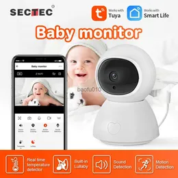 Sectec Nightivision Video Security Camera Tuya Wireless Baby Monitor PTZ HD FACE認識Inddor Babysitter Camera L230619