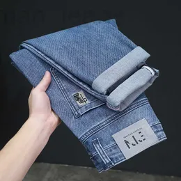 Jeans masculino designer 7 jeans bordados elásticos ao vivo para jovens clássicos de qualidade super macios pequenos calças retas W6T0