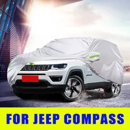 Wasserdichte Volle Auto Abdeckungen Outdoor Sonnenschirm Staubdicht Schnee Für Jeep Compass 2017 2018 2019 2020 ZubehörHKD230628