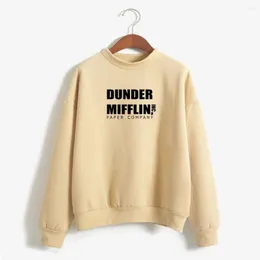 Kvinnors hoodies mode Office Dunder Mifflin Inc Paper Company TV Show Clotheshirt Women Autumn Winter Hip Hop Hoodedfashion