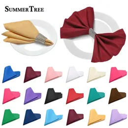 Table Napkin 20pcs Linen Napkins Polyester Diner 12 x 12inch Square Fabric Handkerchief Hanky Wedding Party Supply Home el Banquet Decor 230628