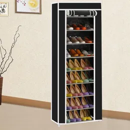 Étagère à chaussures à 10 niveaux étagère de rangement placard organisateur armoire couverture anti-poussière