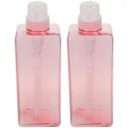 Storage Bottles 2 PCS Lip Gloss Containers Shampoo Dispenser Liquid Bottle 6.7 6.7cm Pink Travel