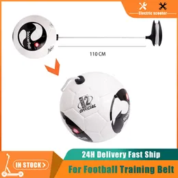 Balls Size 2 Soccer Ball Juggle Bags Children Adults Auxiliary Circling Belt Rope Football Training Equipment Kick Trainer Kick 230627