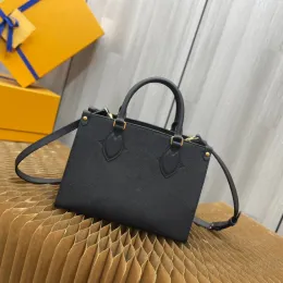 Дизайнерская сумка Onthego PM Мини-черные сумки для покупок Сумки Empreinte Leather Tote Bags Women with Straps Сумки Роскошная женская сумка через плечо с тиснением